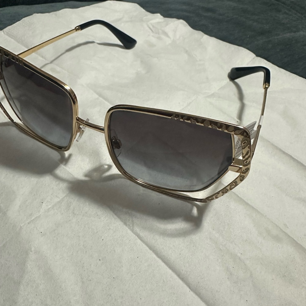 Dolce & Gabbana Gold Frame Sunglasses with Black Accents